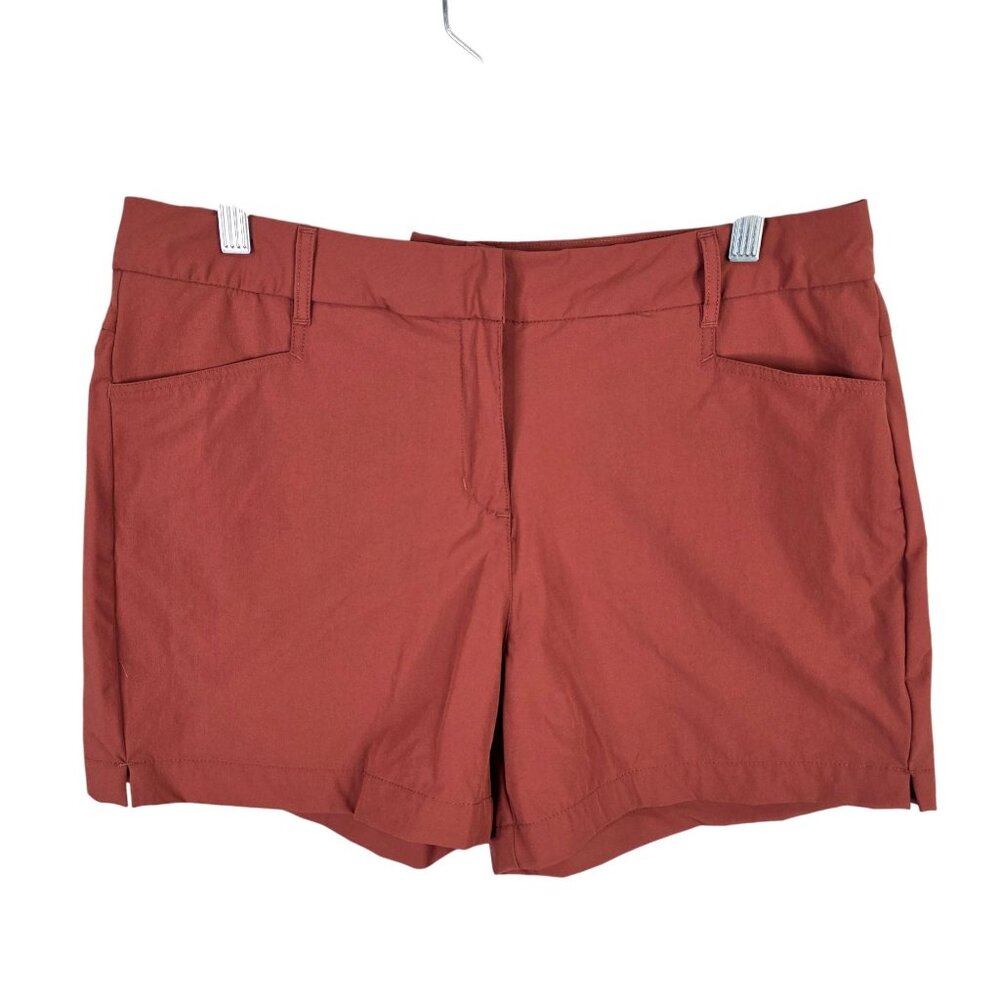 Womens Willit Orange Athletic Shorts 5" Inseam Outdoor Hiking Nylon Stretch 12